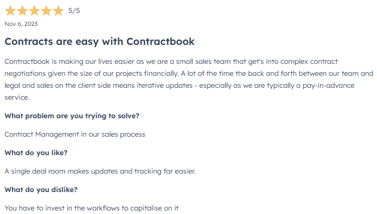 Contractbook review