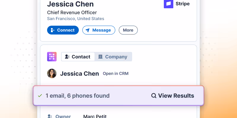 enrich LinkedIn contact for CRM users